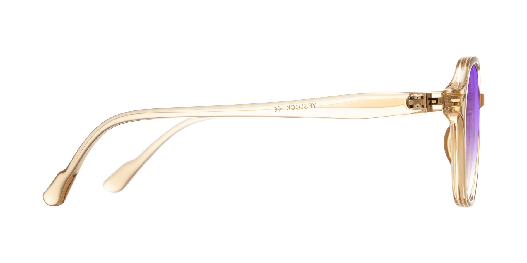 Side of Banford in Champagne with Purple Gradient Lenses