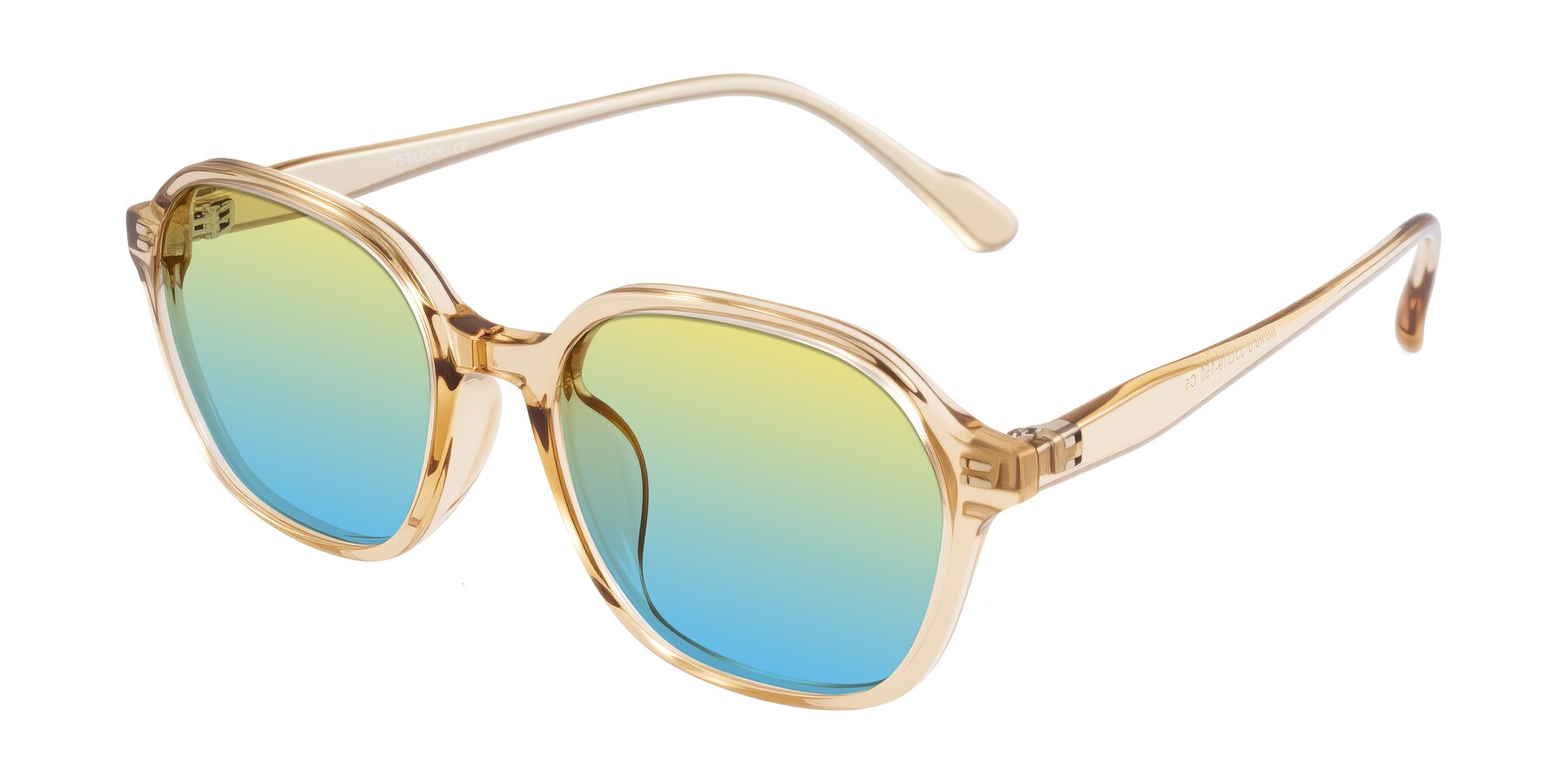 Angle of Banford in Champagne with Yellow / Blue Gradient Lenses