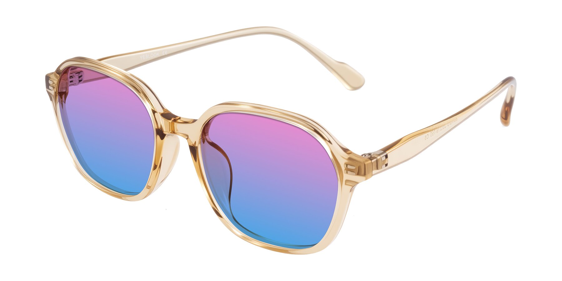 Angle of Banford in Champagne with Pink / Blue Gradient Lenses