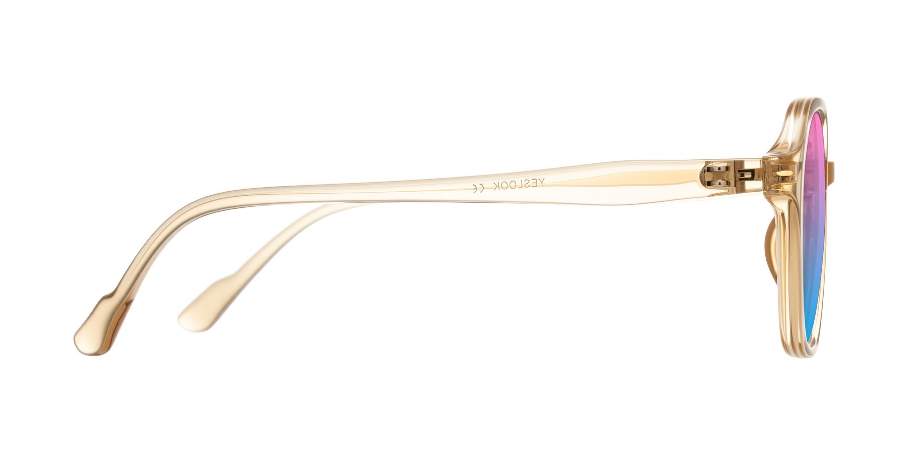 Side of Banford in Champagne with Pink / Blue Gradient Lenses