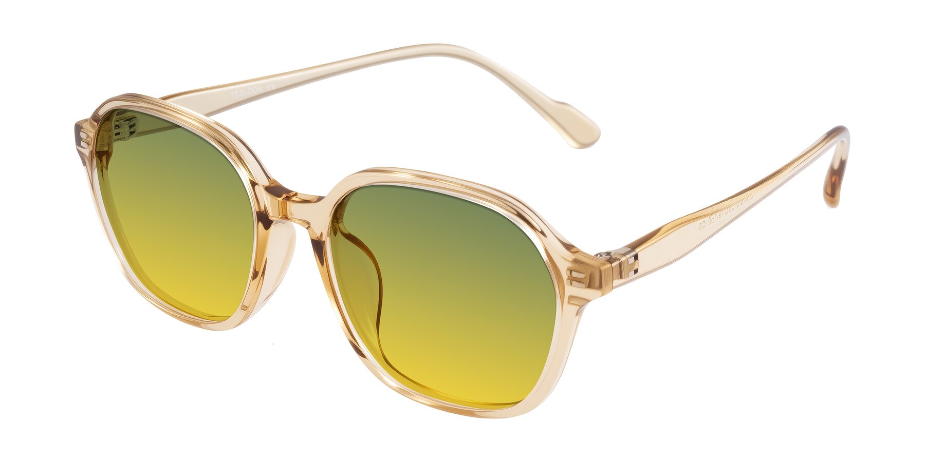 Angle of Banford in Champagne with Green / Yellow Gradient Lenses