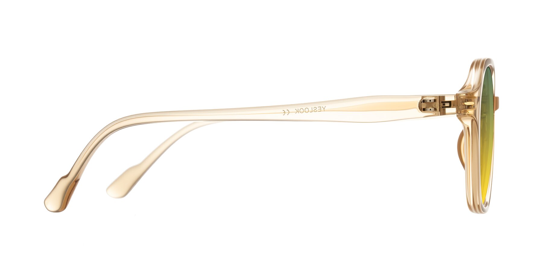 Side of Banford in Champagne with Green / Yellow Gradient Lenses