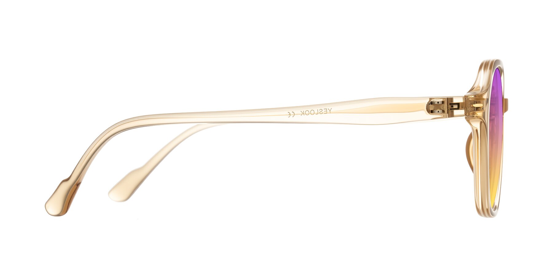 Side of Banford in Champagne with Purple / Yellow Gradient Lenses
