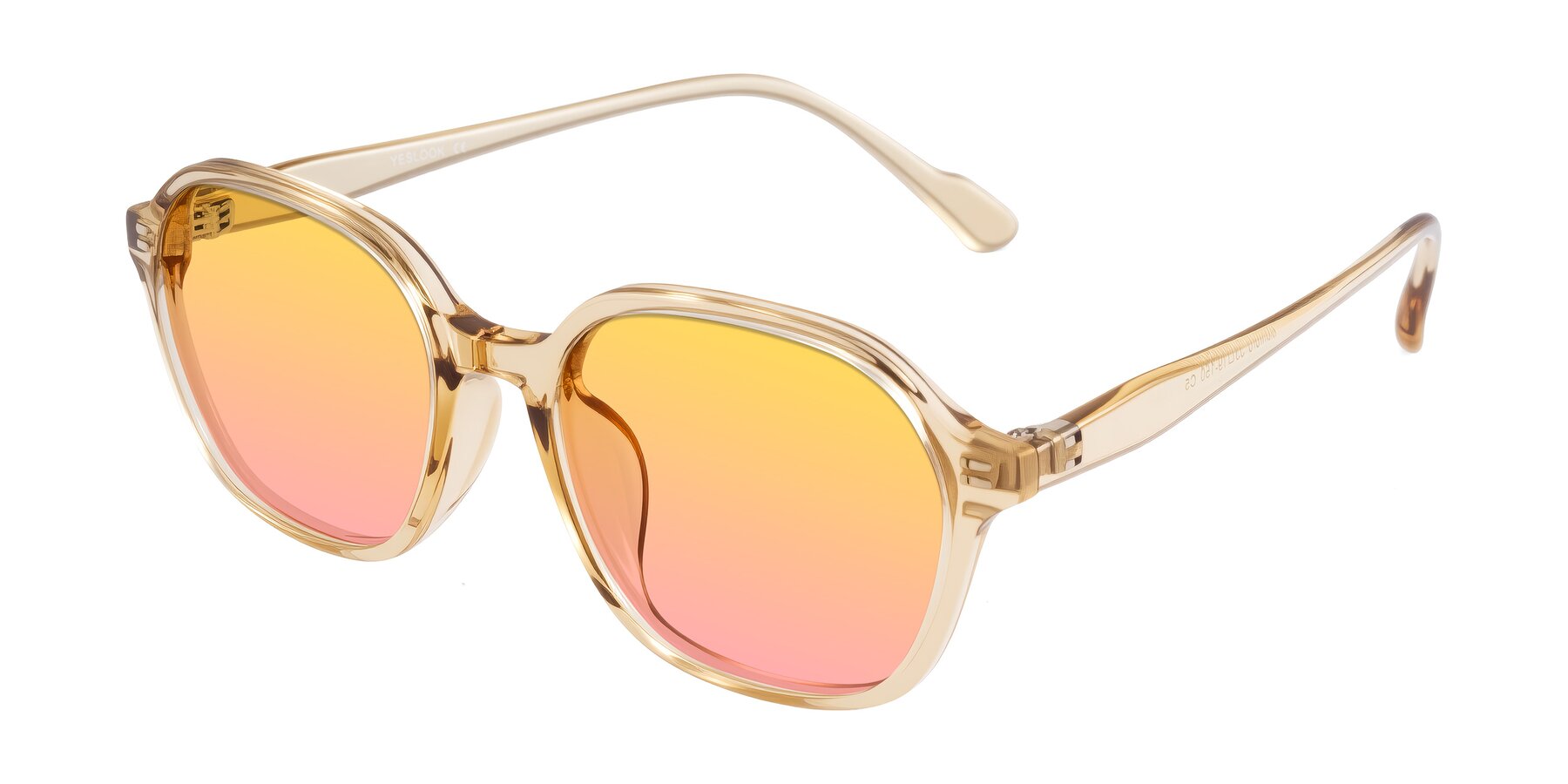 Angle of Banford in Champagne with Yellow / Pink Gradient Lenses