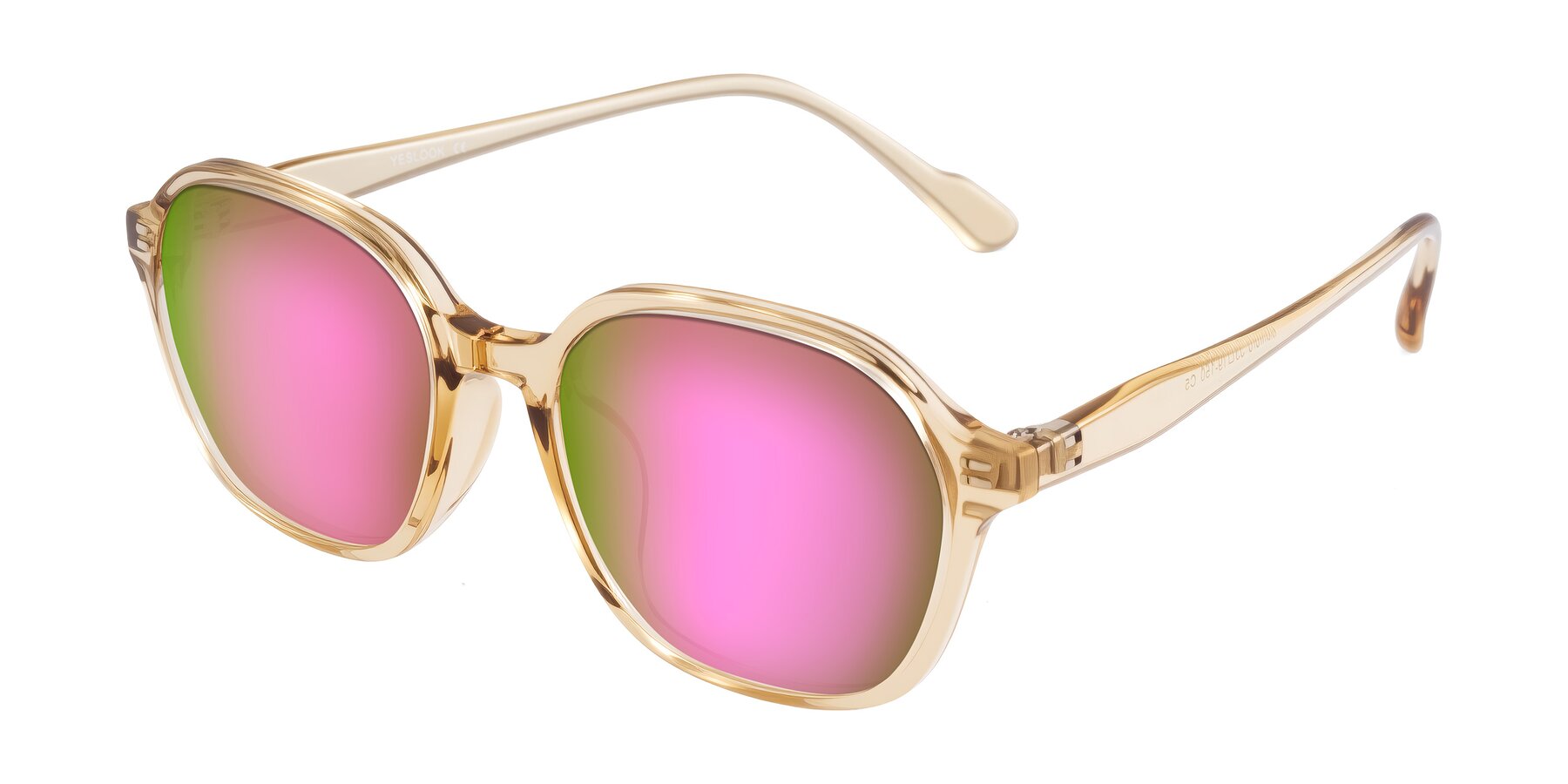 Angle of Banford in Champagne with Pink Mirrored Lenses
