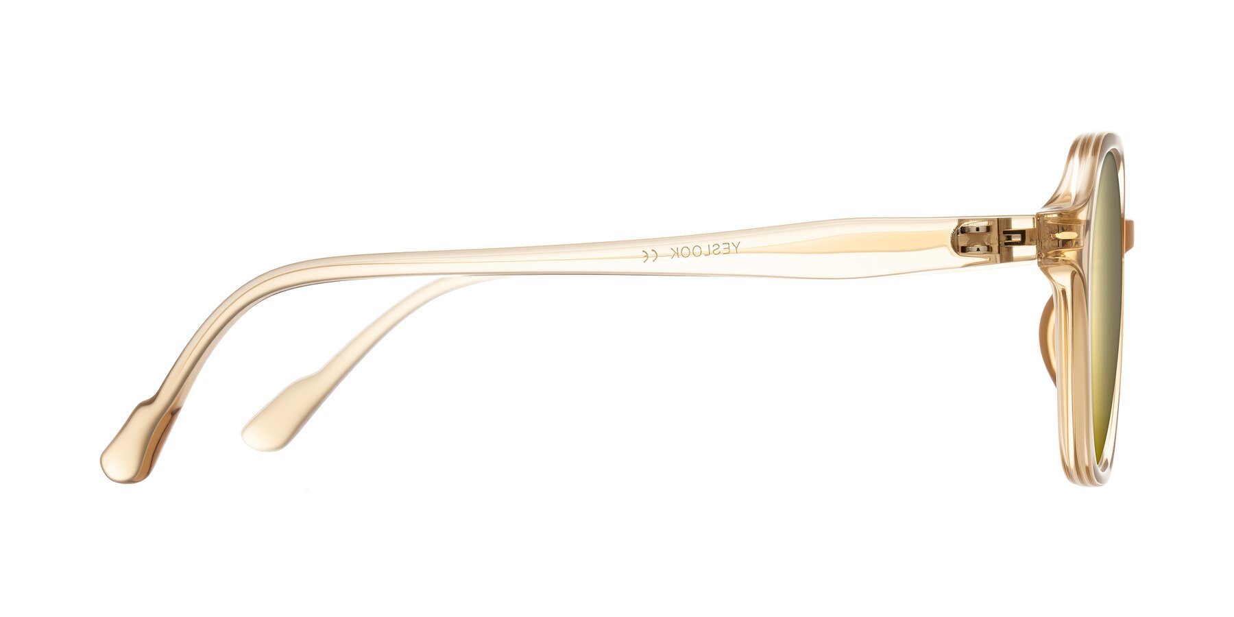 Side of Banford in Champagne with Gold Mirrored Lenses