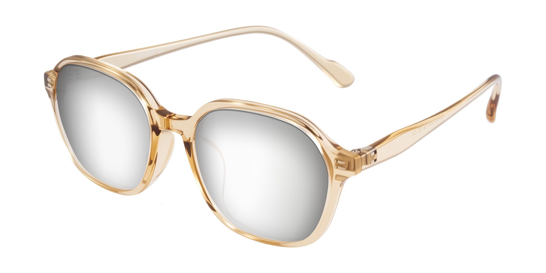 Angle of Banford in Champagne with Silver Mirrored Lenses