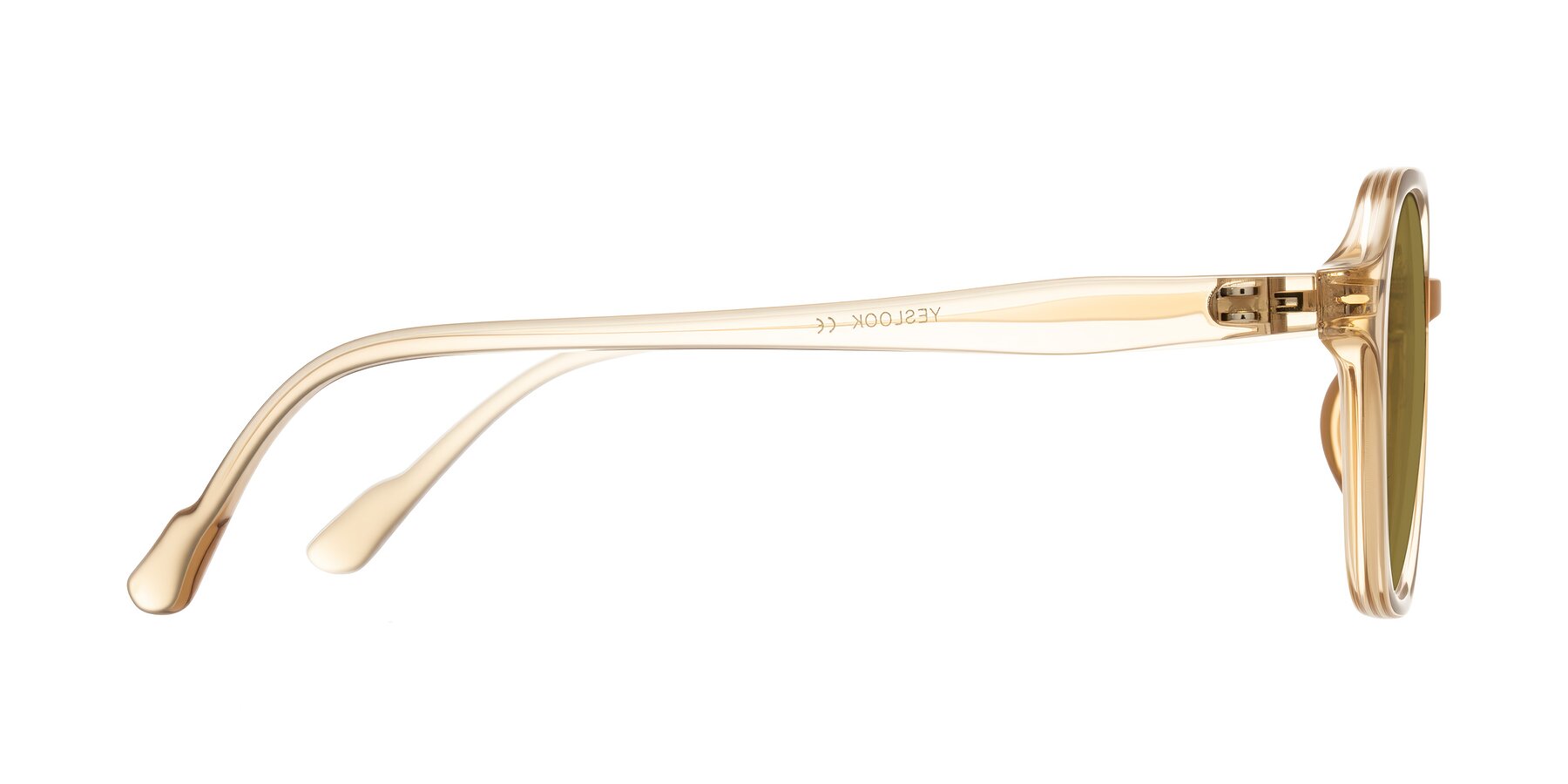 Side of Banford in Champagne with Brown Polarized Lenses