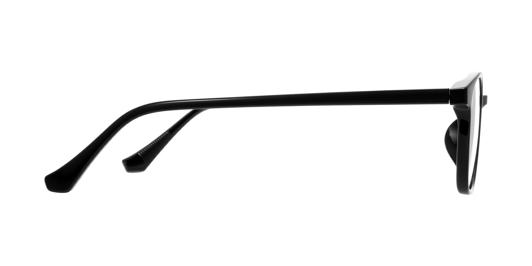 Side of Vivolo in Black with Clear Eyeglass Lenses