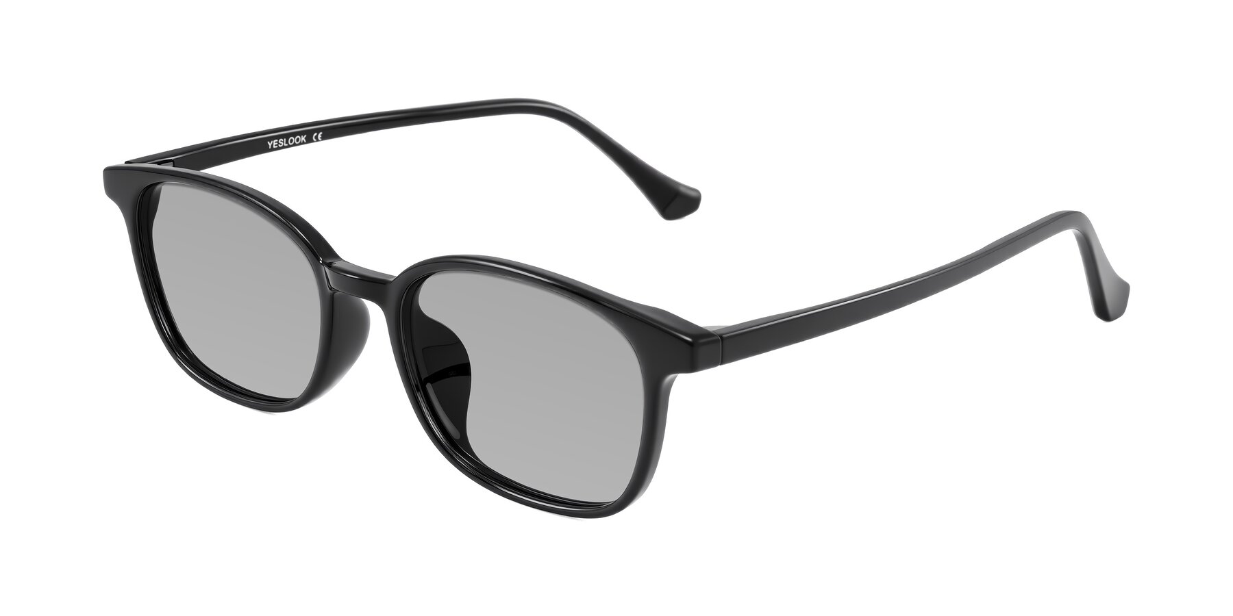 Angle of Vivolo in Black with Light Gray Tinted Lenses