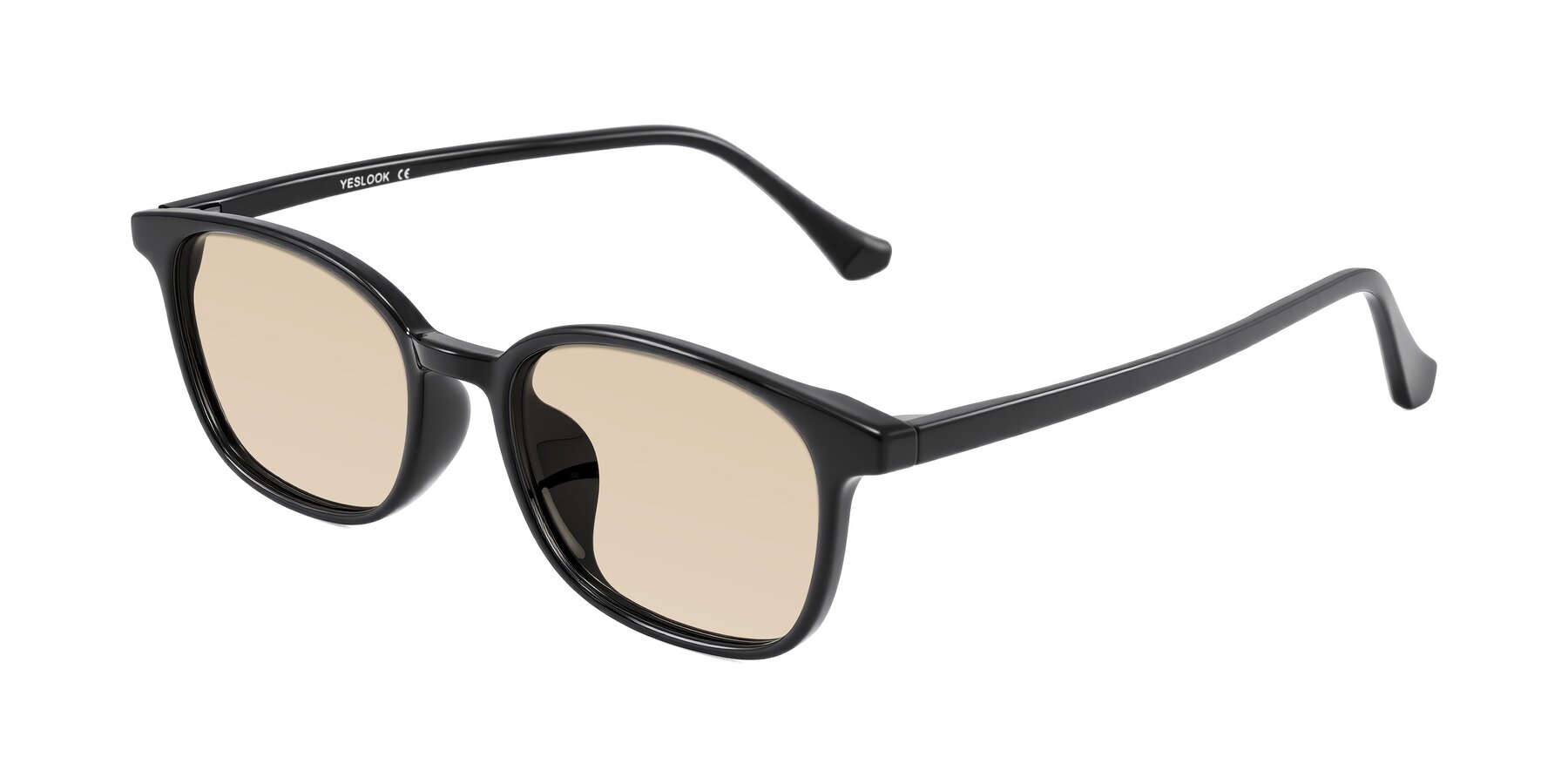 Angle of Vivolo in Black with Light Brown Tinted Lenses
