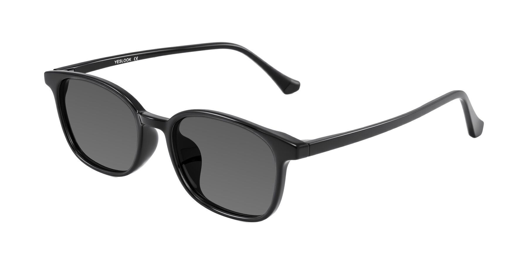 Angle of Vivolo in Black with Medium Gray Tinted Lenses