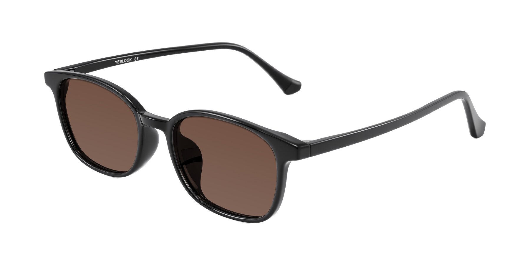 Angle of Vivolo in Black with Brown Tinted Lenses