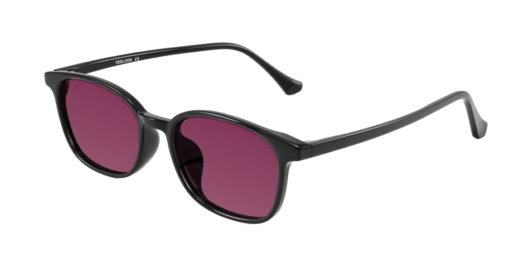 Angle of Vivolo in Black with Wine Tinted Lenses