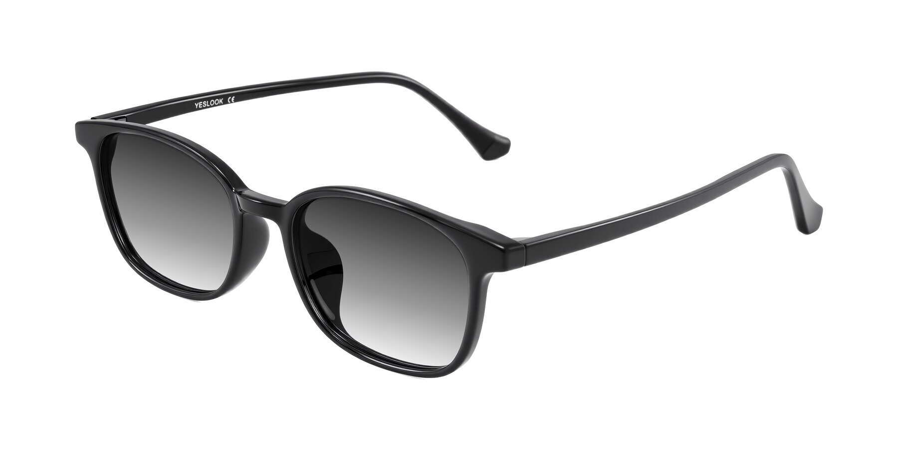 Angle of Vivolo in Black with Gray Gradient Lenses