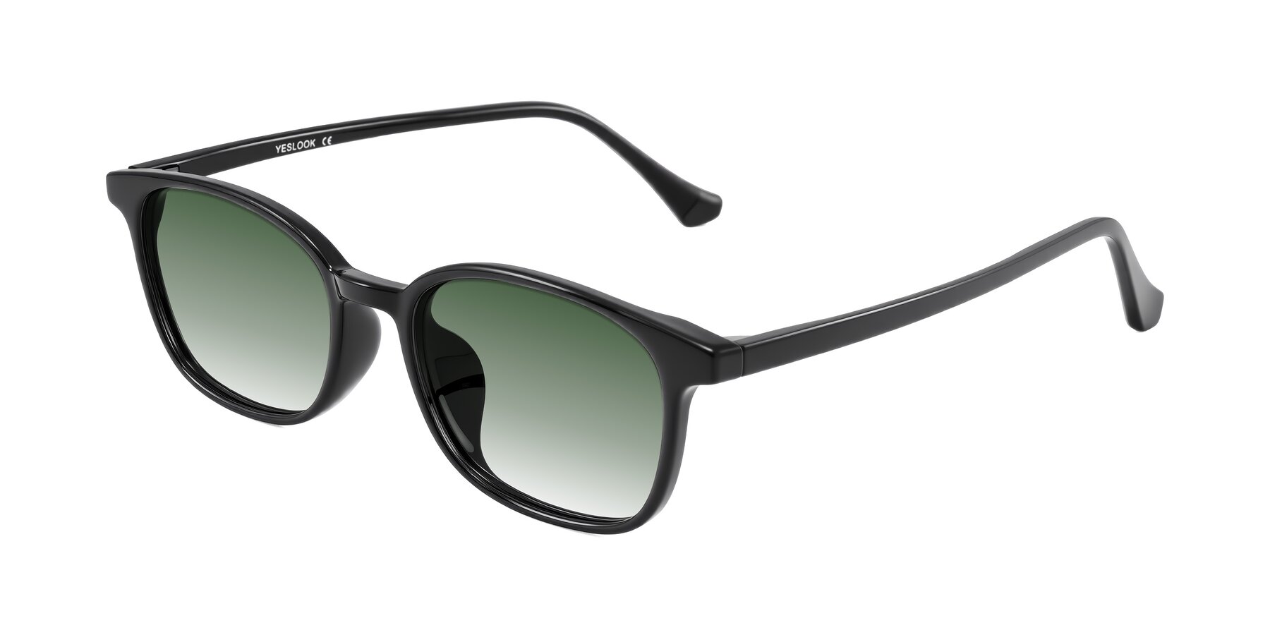 Angle of Vivolo in Black with Green Gradient Lenses