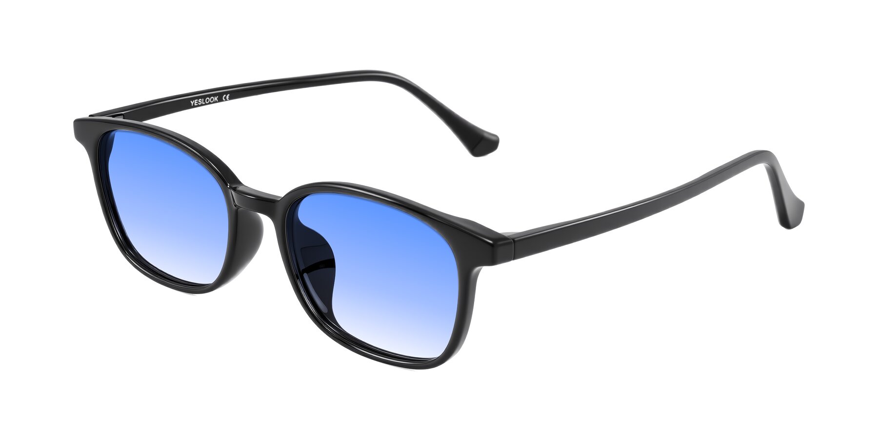 Angle of Vivolo in Black with Blue Gradient Lenses