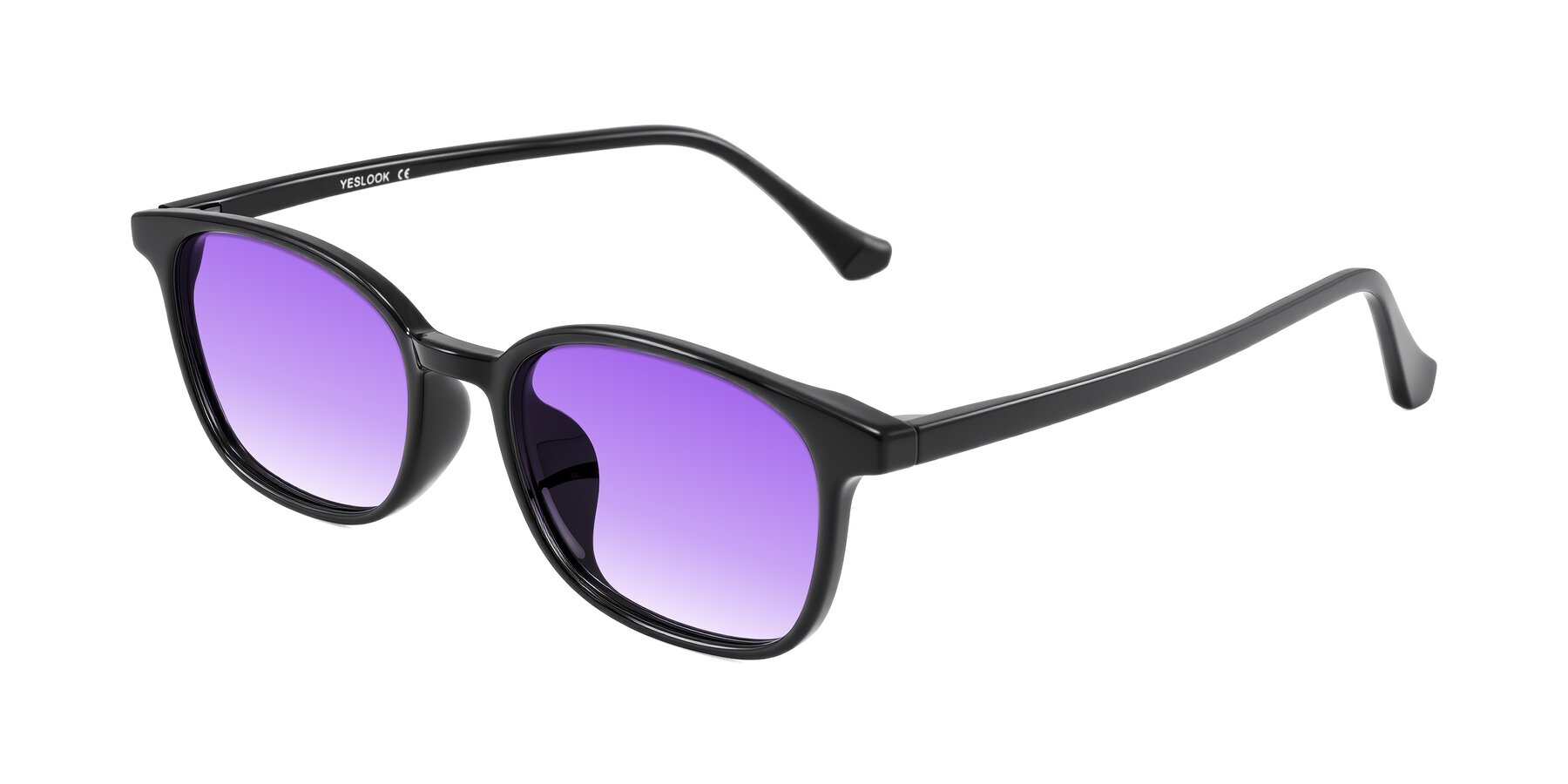 Angle of Vivolo in Black with Purple Gradient Lenses