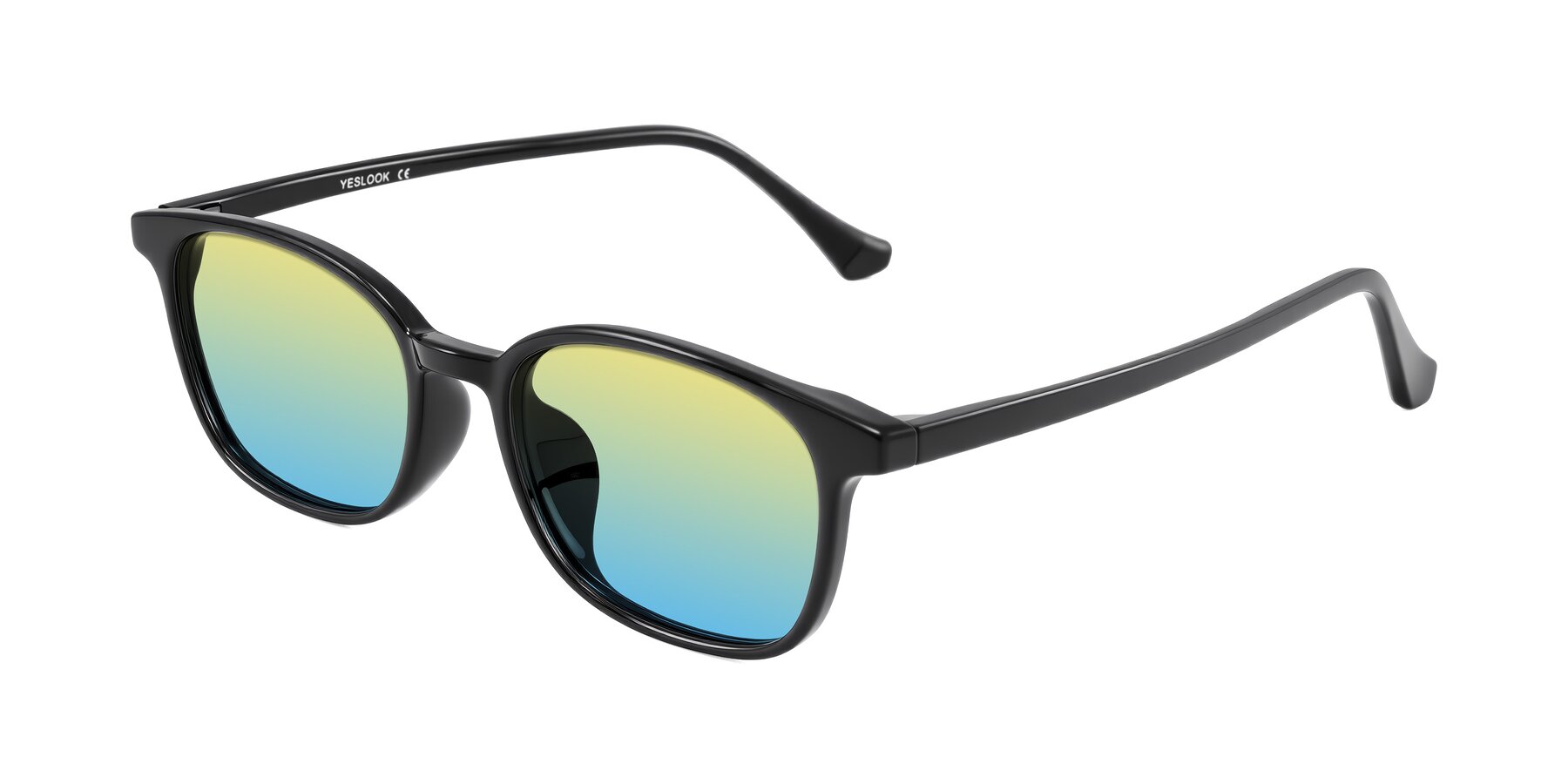 Angle of Vivolo in Black with Yellow / Blue Gradient Lenses