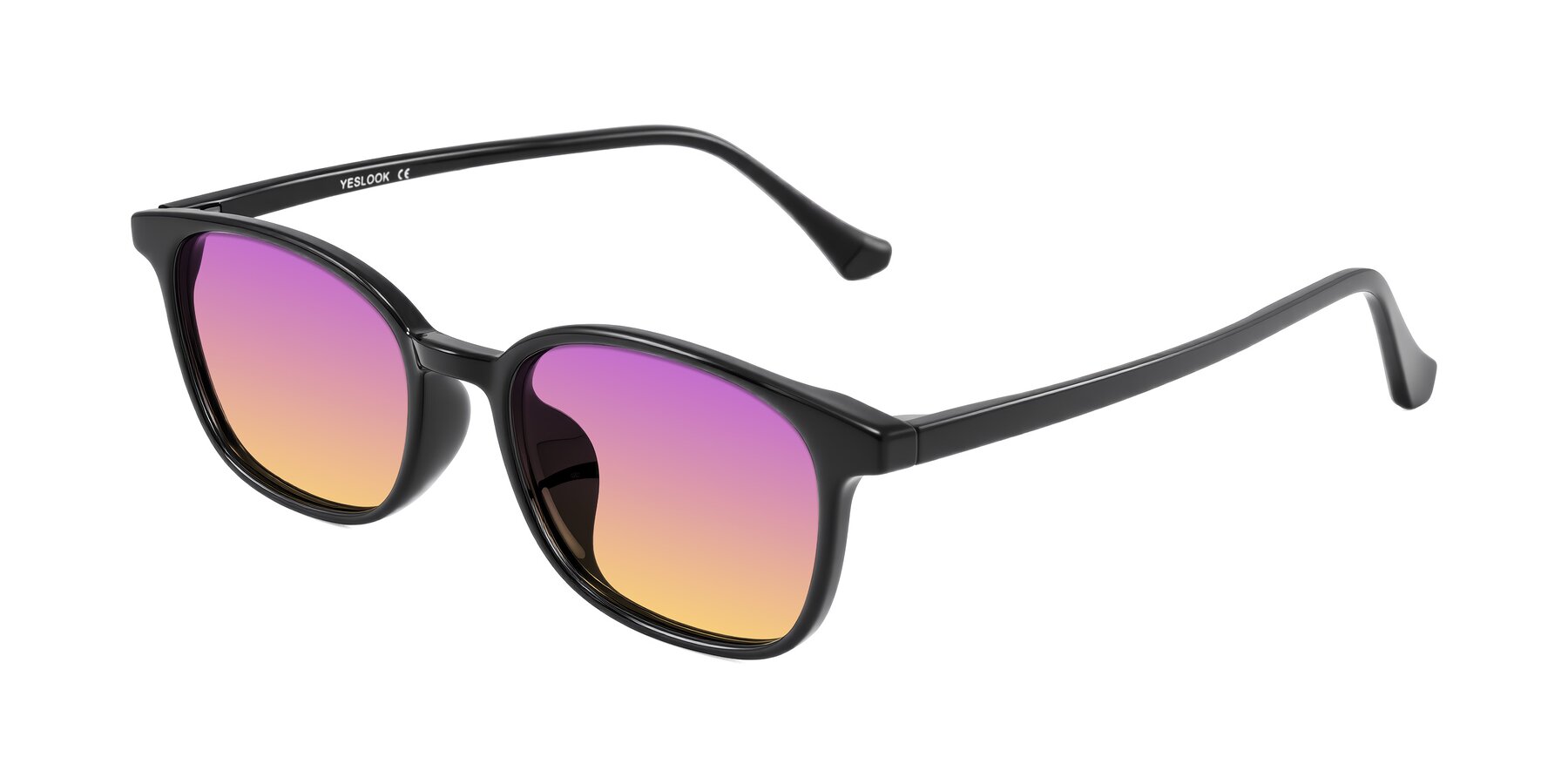 Angle of Vivolo in Black with Purple / Yellow Gradient Lenses
