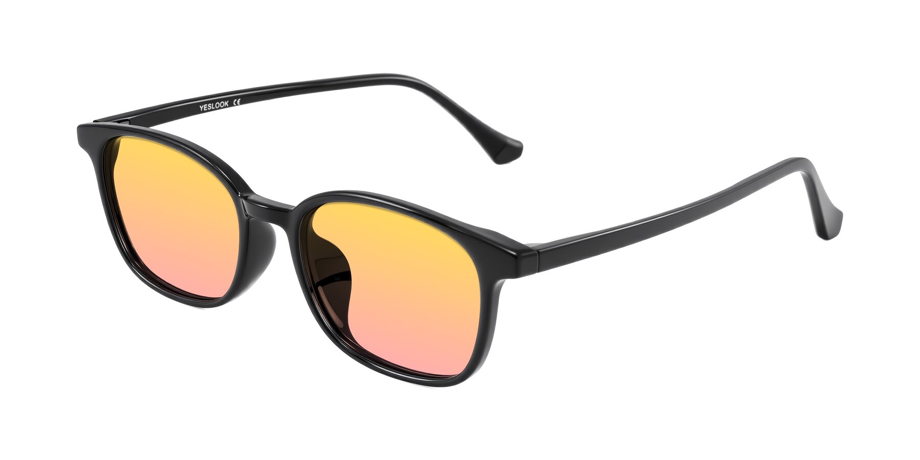 Angle of Vivolo in Black with Yellow / Pink Gradient Lenses
