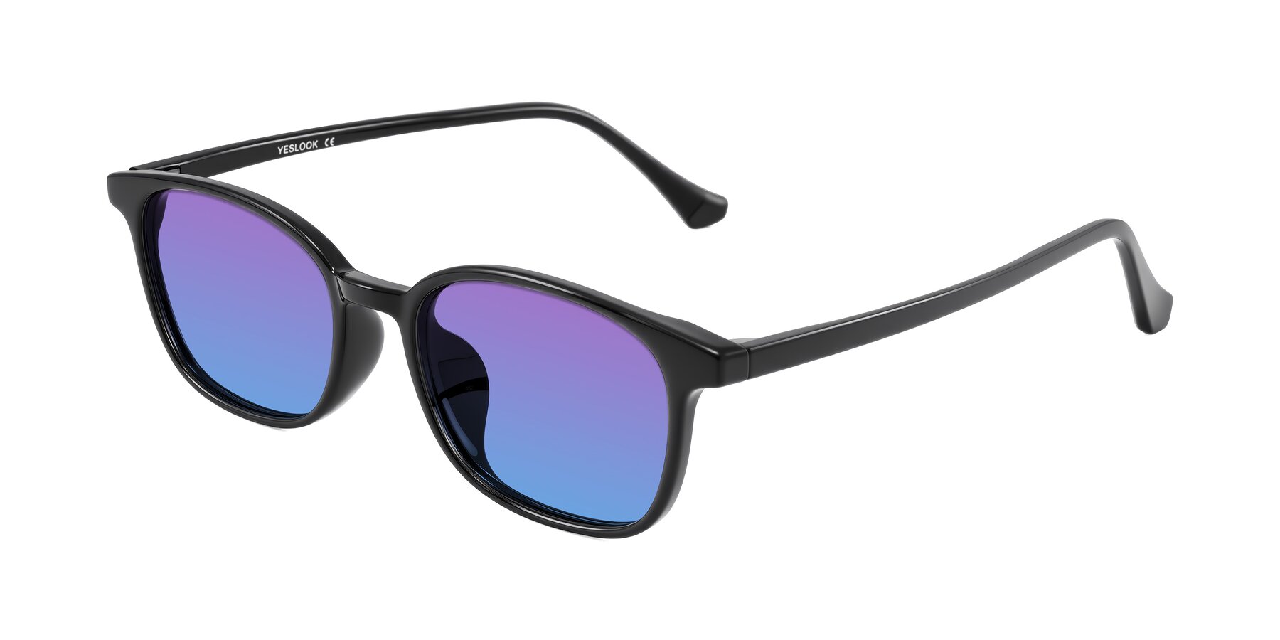 Angle of Vivolo in Black with Purple / Blue Gradient Lenses