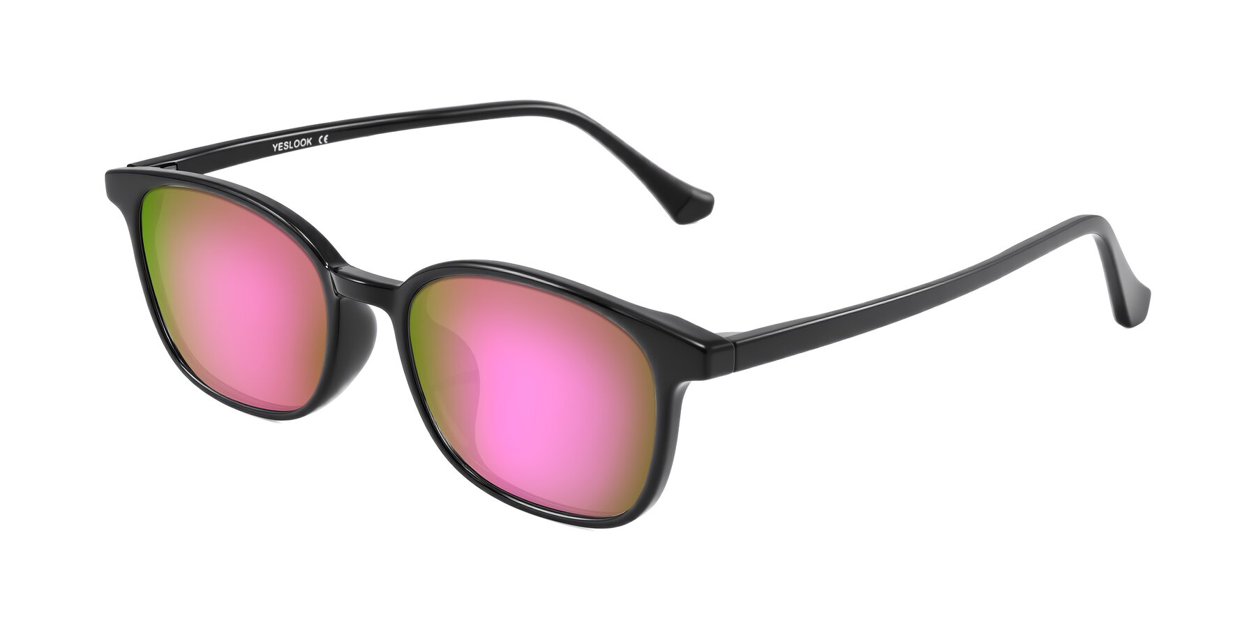 Angle of Vivolo in Black with Pink Mirrored Lenses