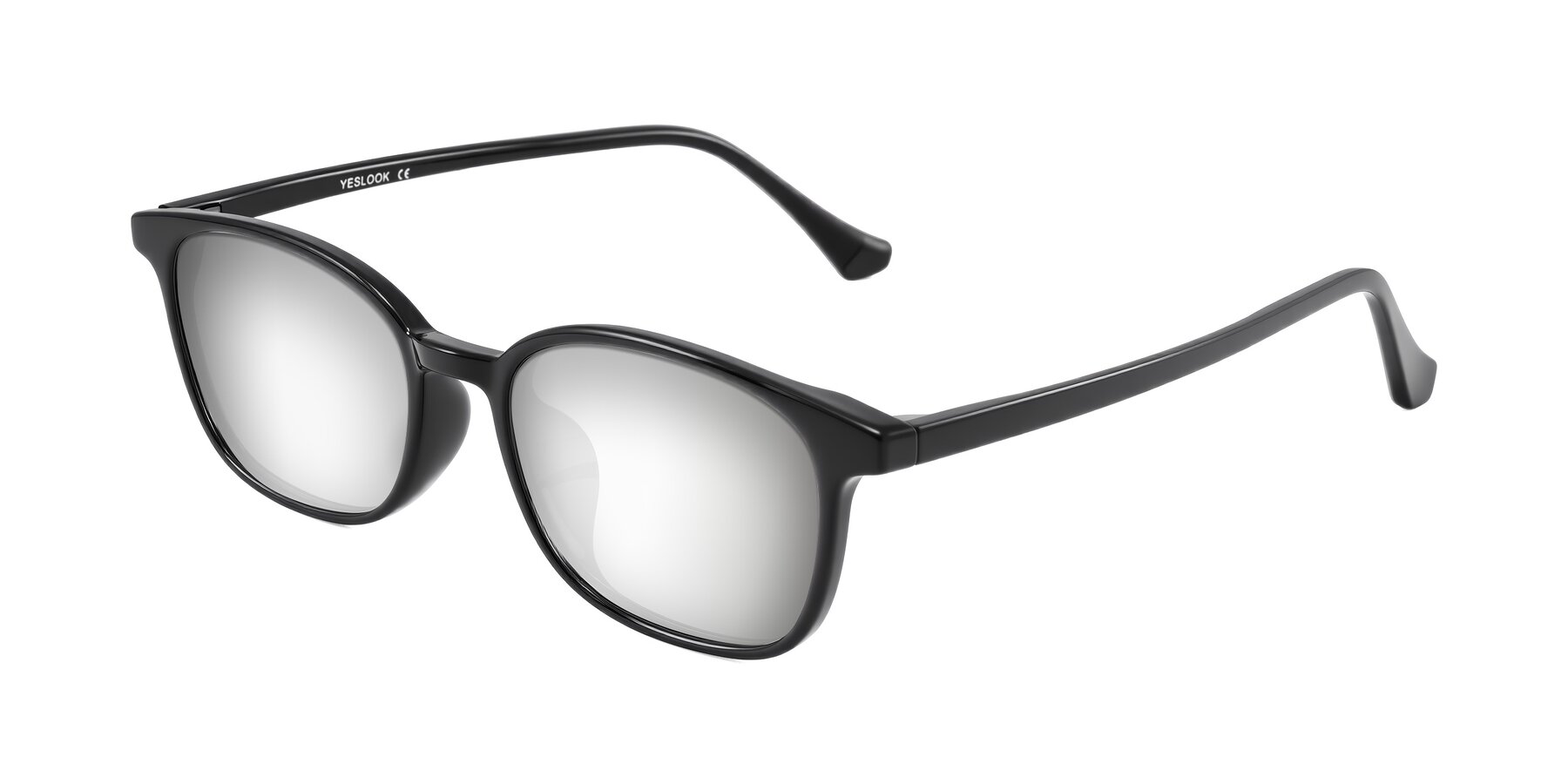 Angle of Vivolo in Black with Silver Mirrored Lenses