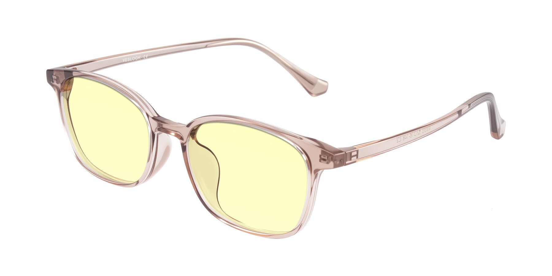Angle of Vivolo in Blush Brown with Light Yellow Tinted Lenses