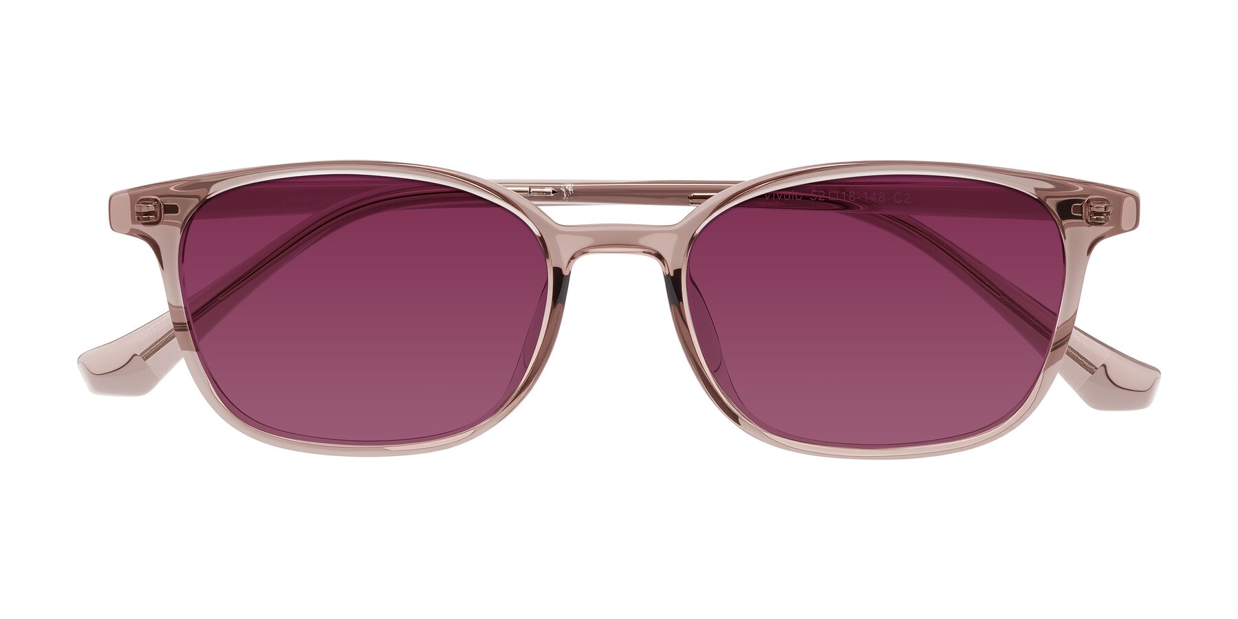 Folded Front of Vivolo in Blush Brown with Wine Tinted Lenses
