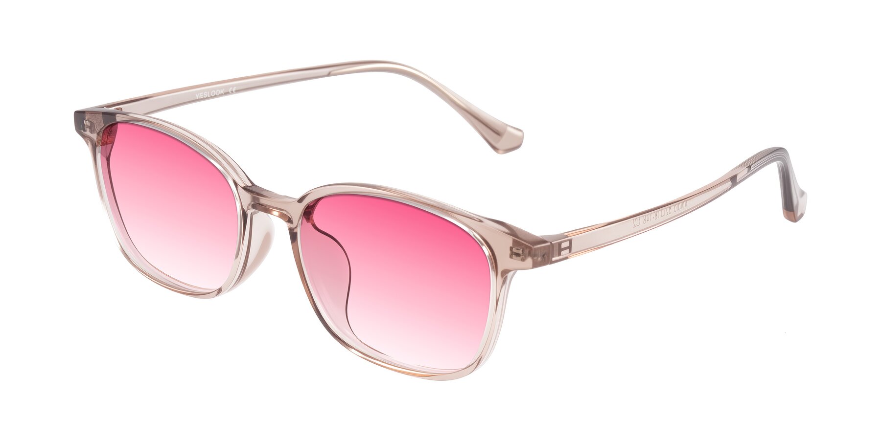 Angle of Vivolo in Blush Brown with Pink Gradient Lenses