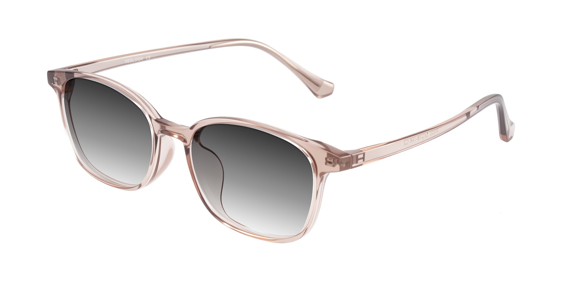 Angle of Vivolo in Blush Brown with Gray Gradient Lenses