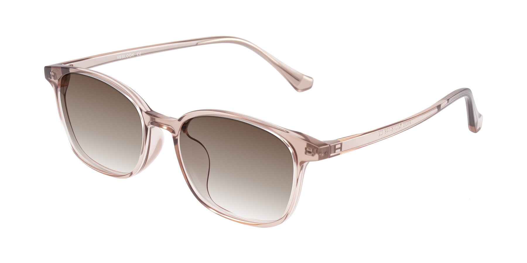 Angle of Vivolo in Blush Brown with Brown Gradient Lenses