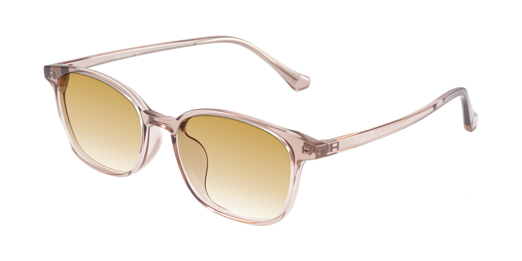 Angle of Vivolo in Blush Brown with Champagne Gradient Lenses