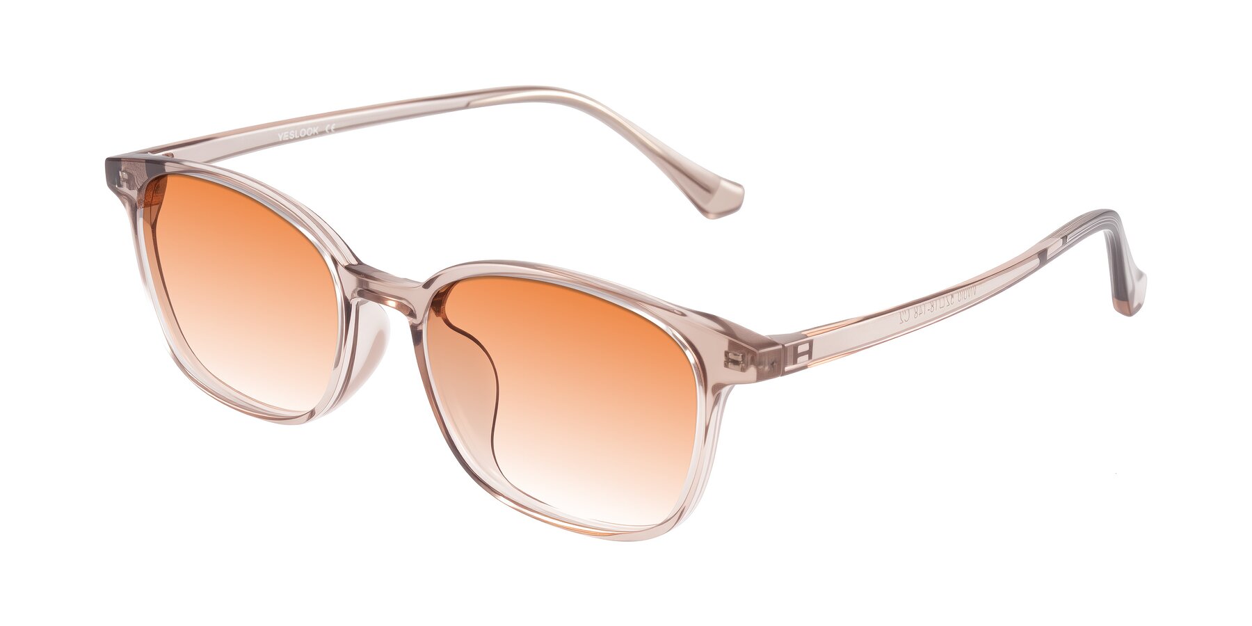 Angle of Vivolo in Blush Brown with Orange Gradient Lenses