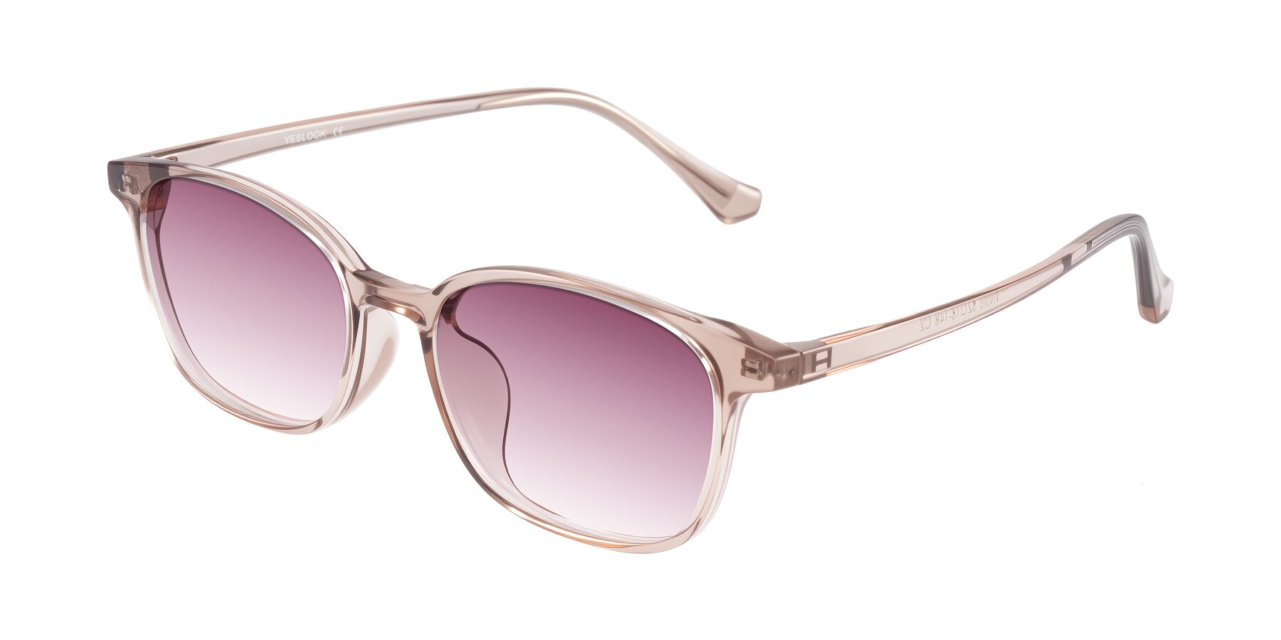 Angle of Vivolo in Blush Brown with Wine Gradient Lenses