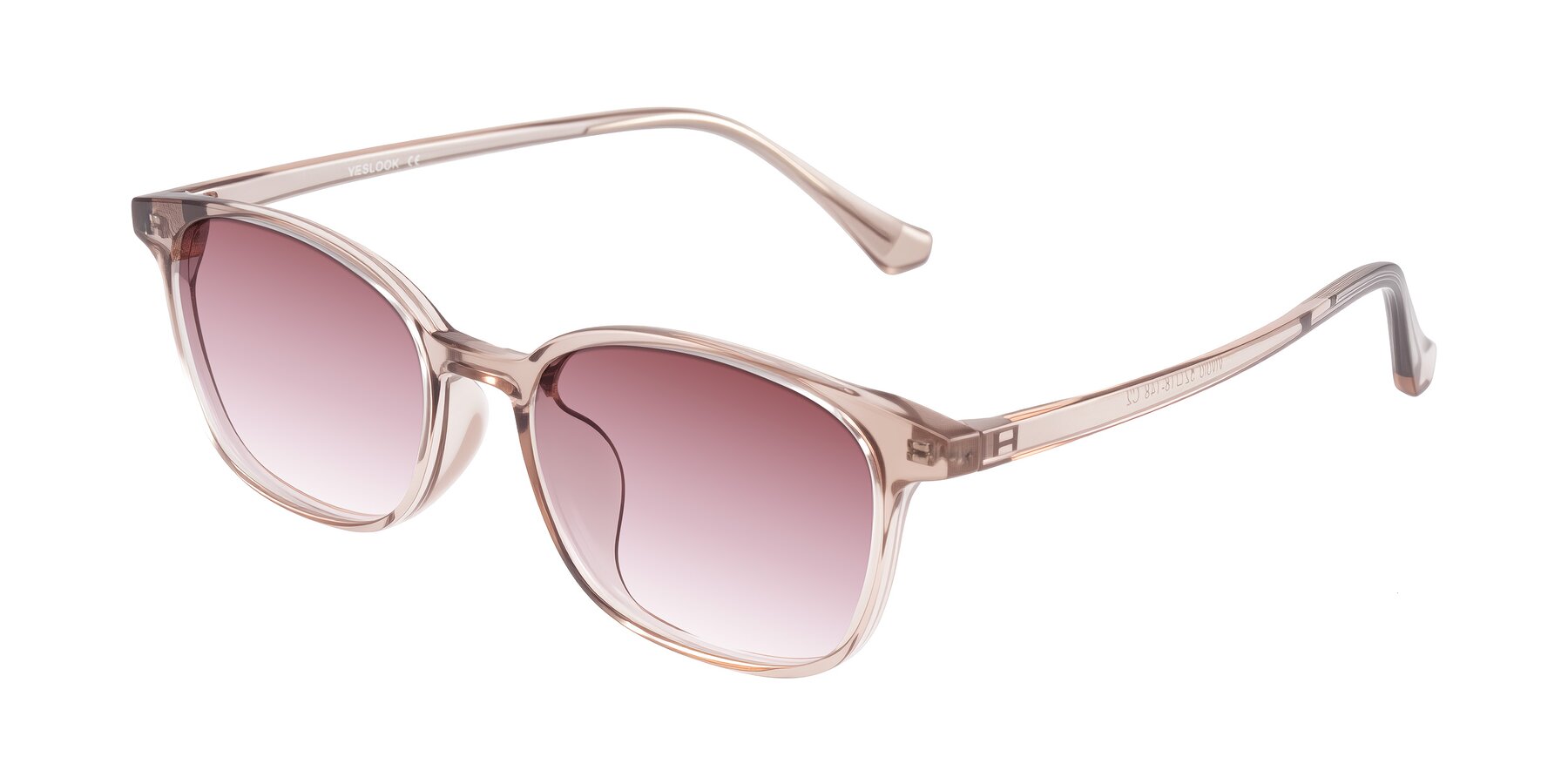 Angle of Vivolo in Blush Brown with Garnet Gradient Lenses