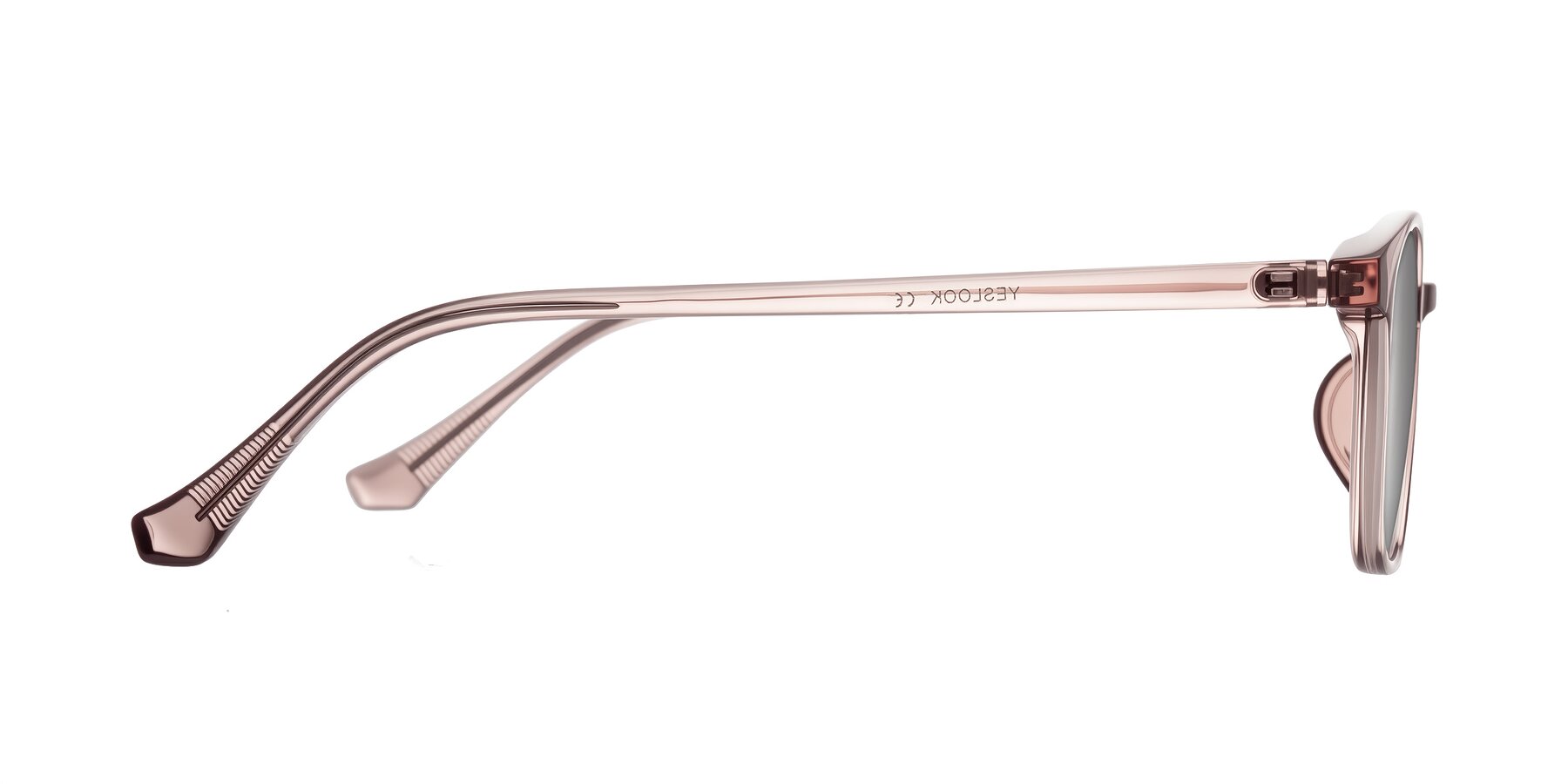 Side of Vivolo in Blush Brown with Silver Mirrored Lenses