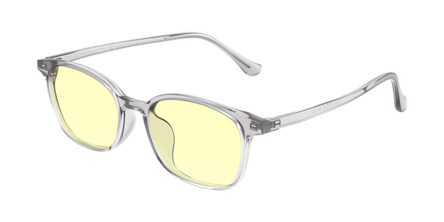 Angle of Vivolo in Transparent Gray with Light Yellow Tinted Lenses
