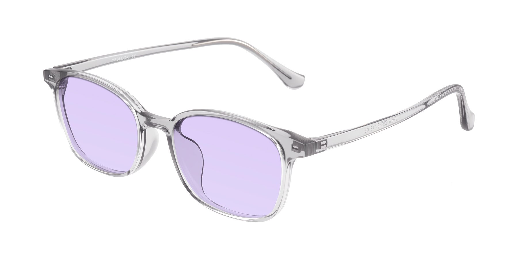 Angle of Vivolo in Transparent Gray with Light Purple Tinted Lenses