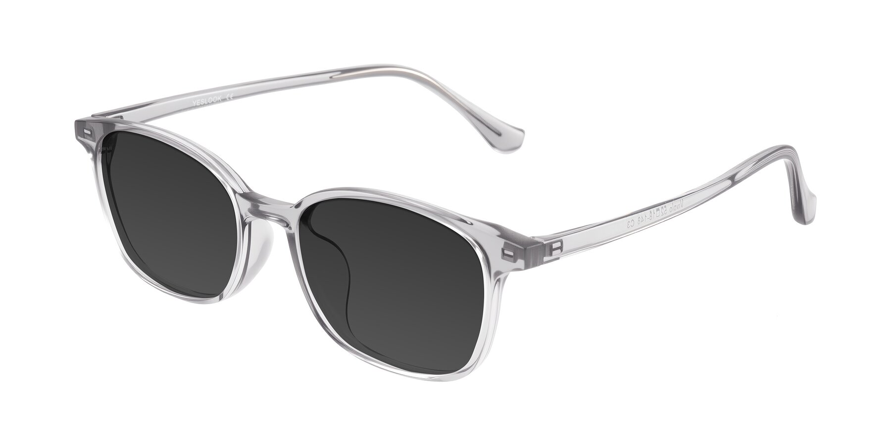 Angle of Vivolo in Transparent Gray with Gray Tinted Lenses