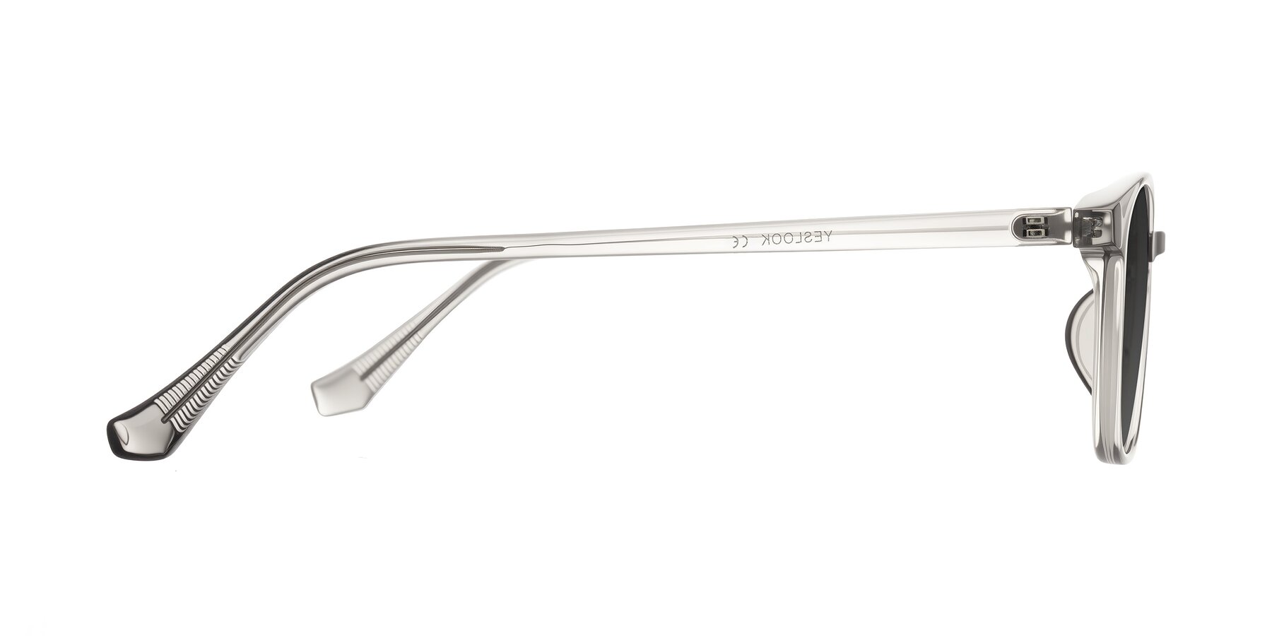 Side of Vivolo in Transparent Gray with Gray Tinted Lenses