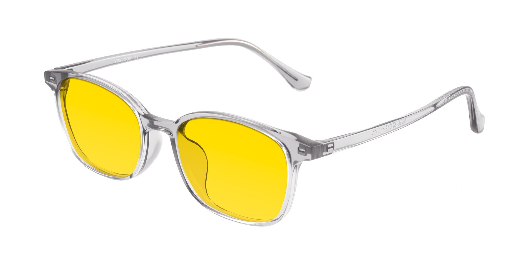 Angle of Vivolo in Transparent Gray with Yellow Tinted Lenses