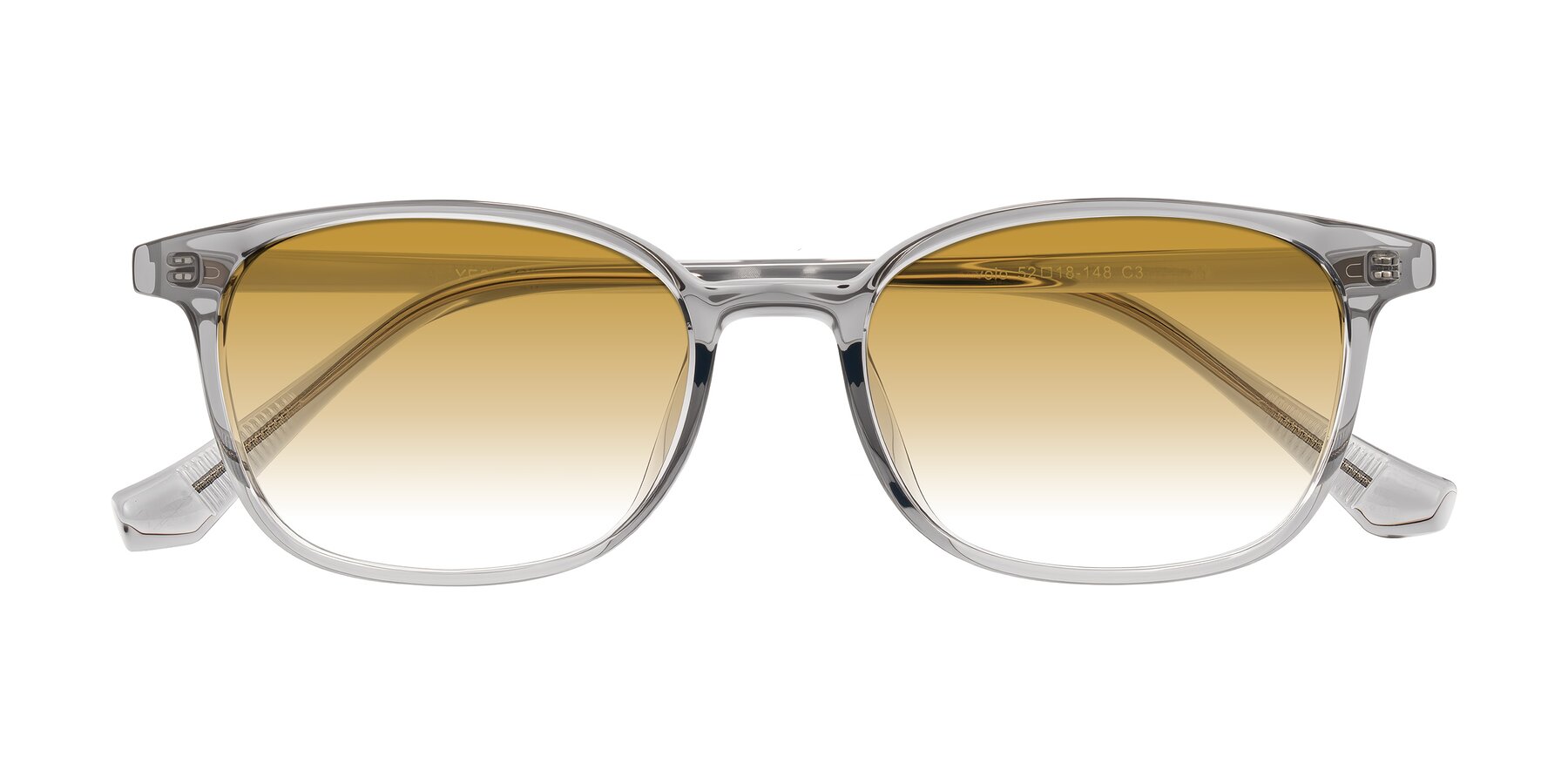 Folded Front of Vivolo in Transparent Gray with Champagne Gradient Lenses