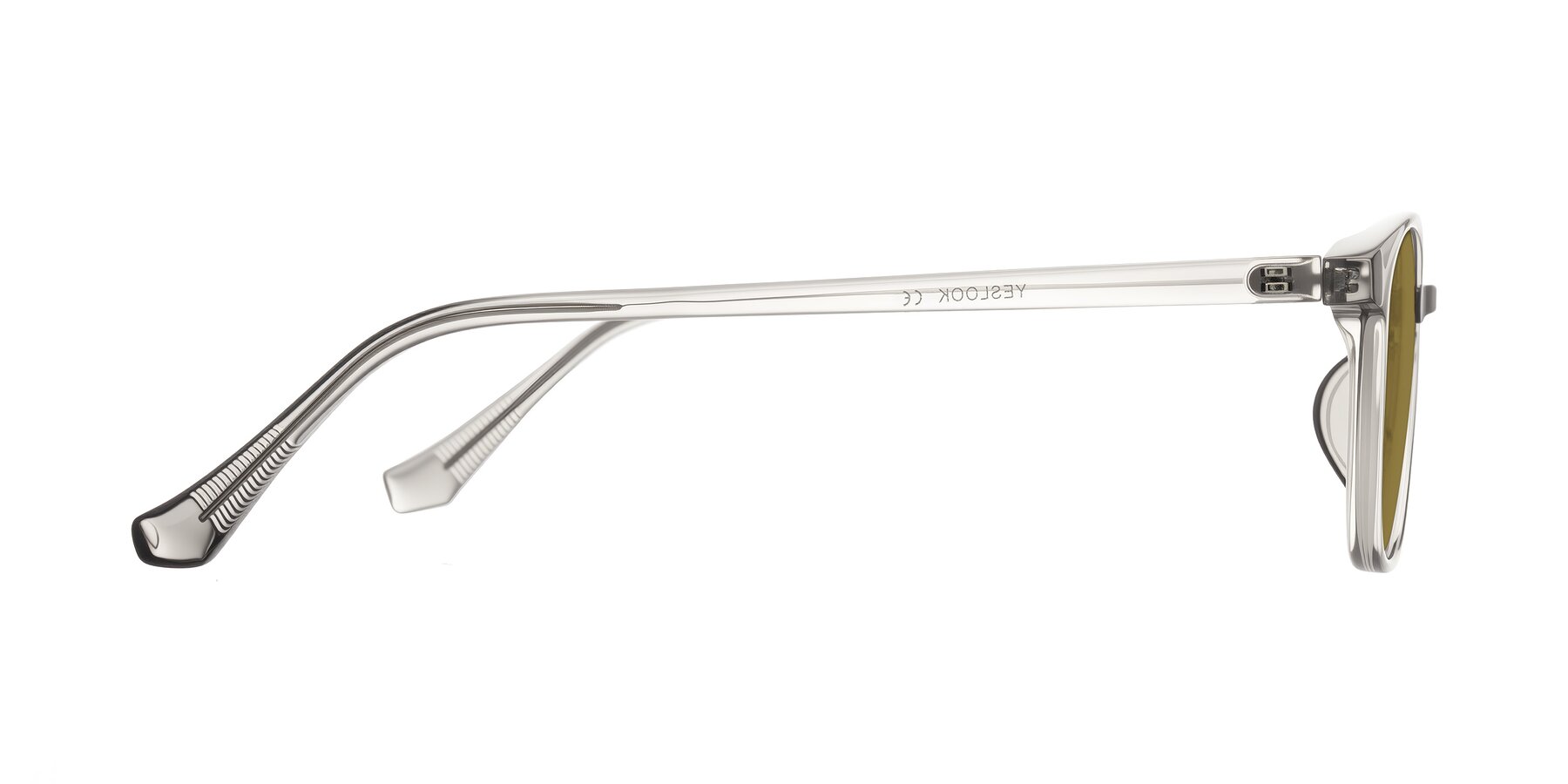 Side of Vivolo in Transparent Gray with Brown Polarized Lenses