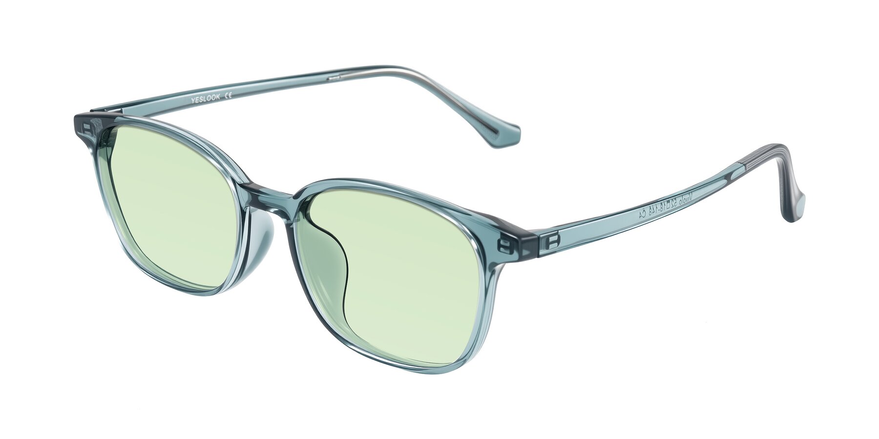 Angle of Vivolo in Water Blue with Light Green Tinted Lenses