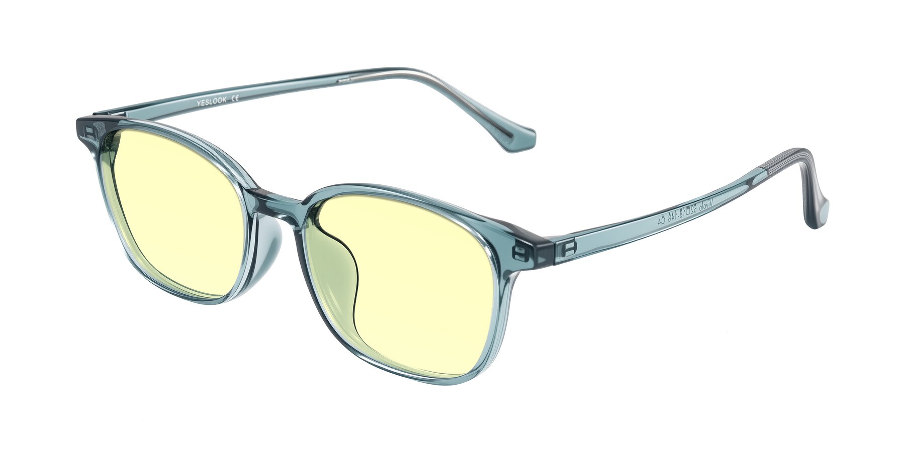 Angle of Vivolo in Water Blue with Light Yellow Tinted Lenses