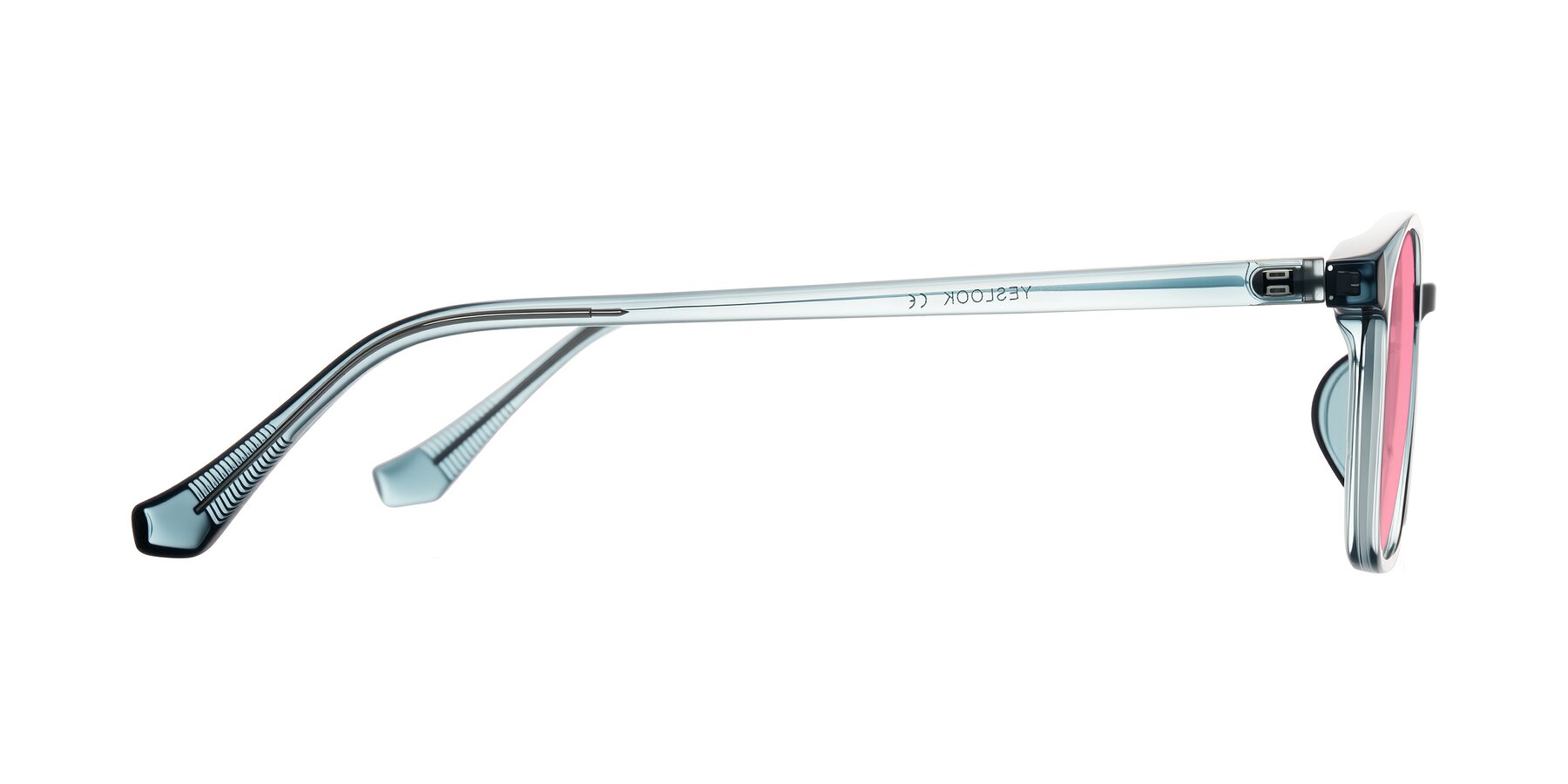 Side of Vivolo in Water Blue with Pink Tinted Lenses