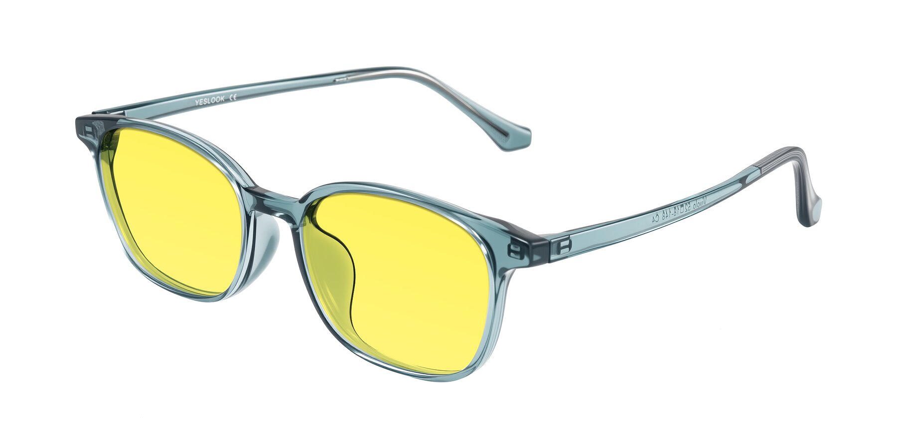 Angle of Vivolo in Water Blue with Medium Yellow Tinted Lenses