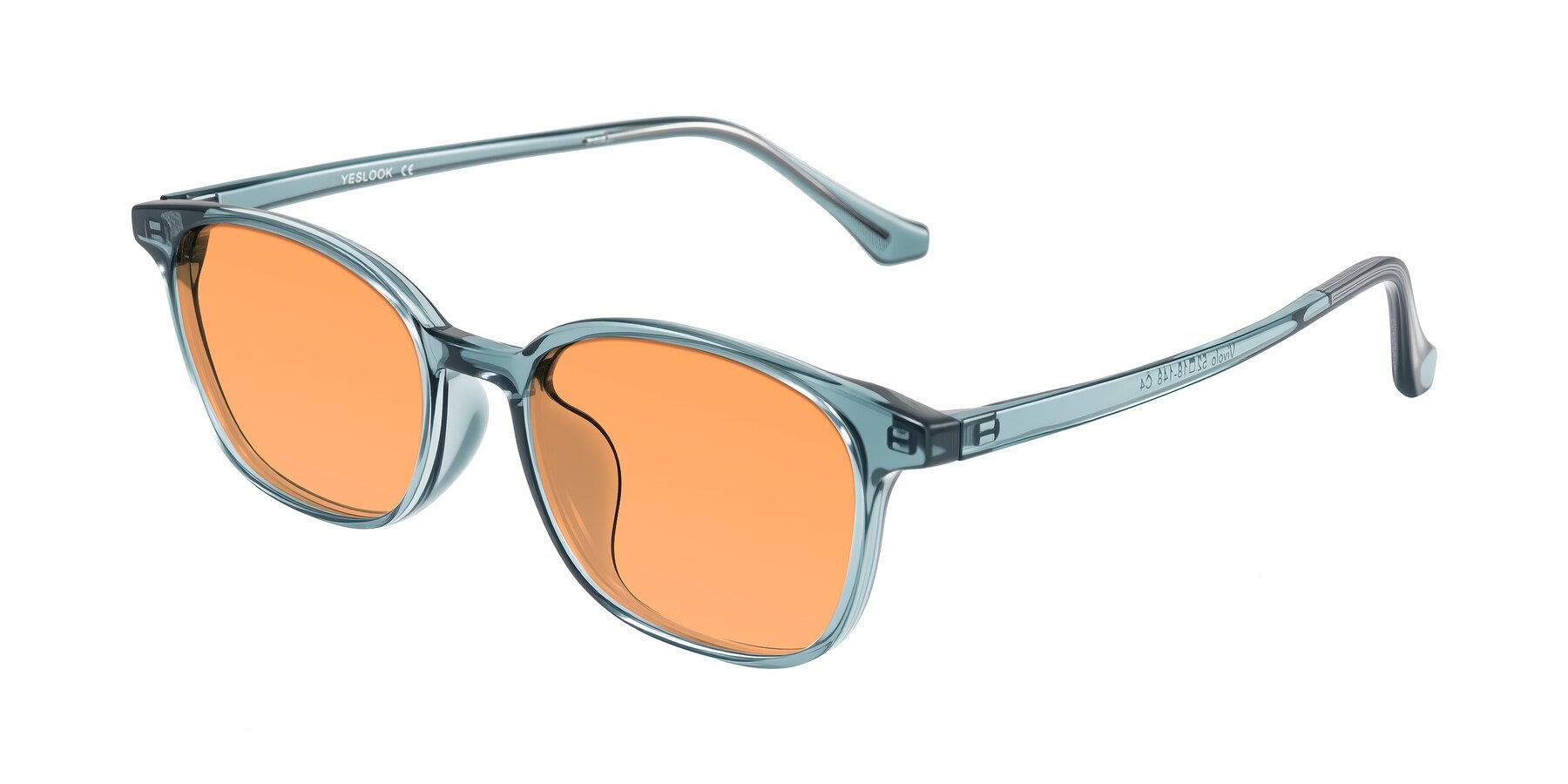 Angle of Vivolo in Water Blue with Medium Orange Tinted Lenses
